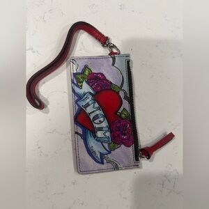 Brighton NWOT Multicolor MOM Heart Card Pouch